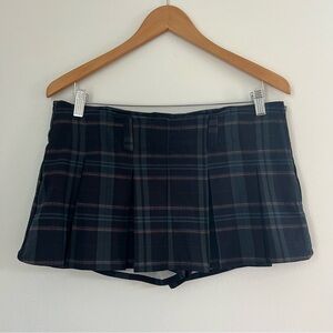 Almost Famous Y2K Plaid Pleated Skirt Skort Medium Academia School Girl Goth